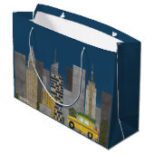 Grand Sac Cadeau Skyline de New York (Dos Angle)