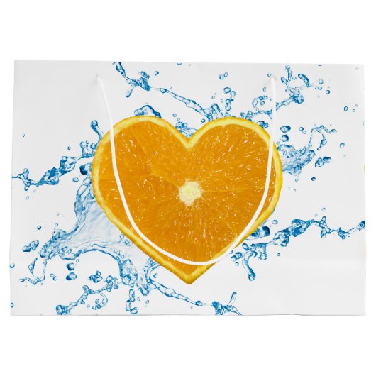 Grand Sac Cadeau Slice of Heart-Shaped Orange (Dos)