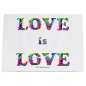 Grand Sac Cadeau SlipperyJoe amour est l'amour goutte à goutte de f (Devant)