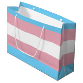 Grand Sac Cadeau SlipperyJoe's transgenre pride drapeau de la diver (Devant Angle)