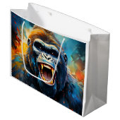 Grand Sac Cadeau Smiling gorilla (Devant Angle)