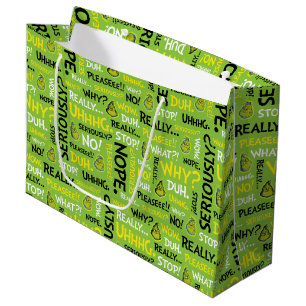 Grand Sac Cadeau Snarky Grinch Grinch Snarky Phrase Motif