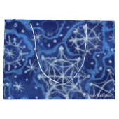 Grand Sac Cadeau Snowfall Snowflakes Snow Flakes Flurier Nouvel an (Dos)