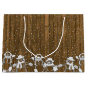 Grand Sac Cadeau Snowmen de vacances (Devant)