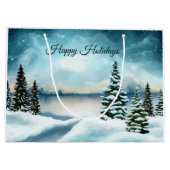 Grand Sac Cadeau Snowy pine (Dos)