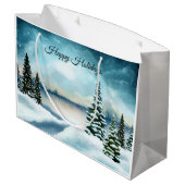 Grand Sac Cadeau Snowy pine (Dos Angle)