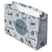 Grand Sac Cadeau Soft Pastel Blue Boho Baby Bugs Enfants & Bébé (Dos Angle)