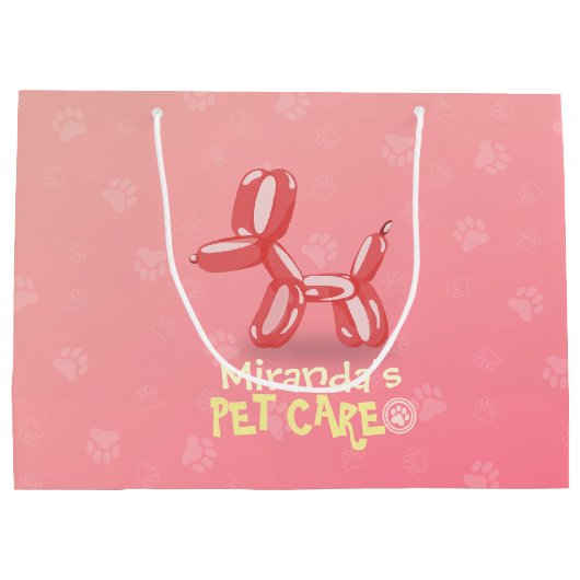 Grand Sac Cadeau Soins pour animaux de compagnie Gros assis Baignad (Dos)