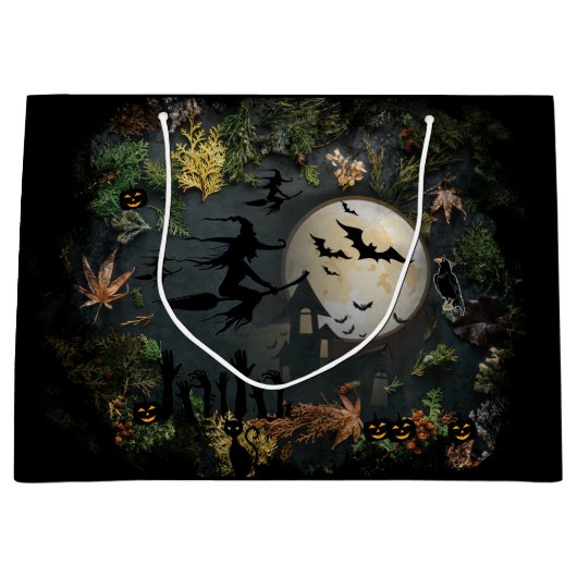 Grand Sac Cadeau Soirée de Witch (Devant)