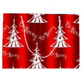 Grand Sac Cadeau Sois Joyeux Noël Rouge (Dos)