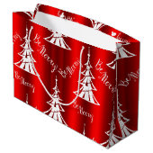 Grand Sac Cadeau Sois Joyeux Noël Rouge (Dos Angle)