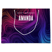 Grand Sac Cadeau Soixante Cercles Vibe & Flèches Cool Anniversaire (Devant)