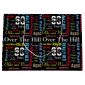 Grand Sac Cadeau soixantième Joyeux anniversaire dans un style de (Devant)