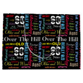 Grand Sac Cadeau soixantième Joyeux anniversaire dans un style de (Dos)