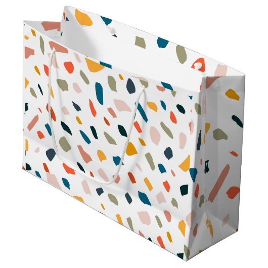 Grand Sac Cadeau Sol de mosaïque (Devant Angle)