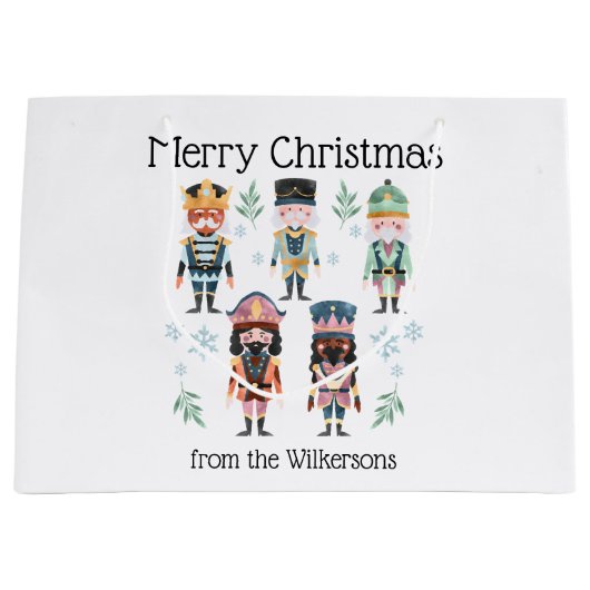 Grand Sac Cadeau Soldats du Jouet de Noël (Devant)