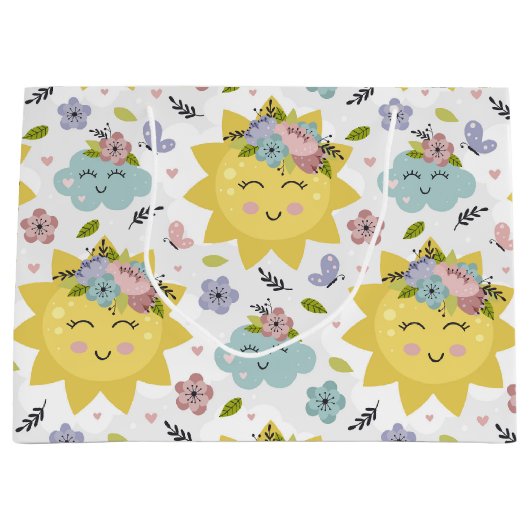 Grand Sac Cadeau Soleil (Devant)