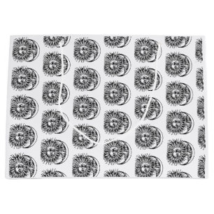 Grand Sac Cadeau Soleil médiéval et lune