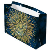 Grand Sac Cadeau Soleil or céleste Mandala Boho (Dos Angle)