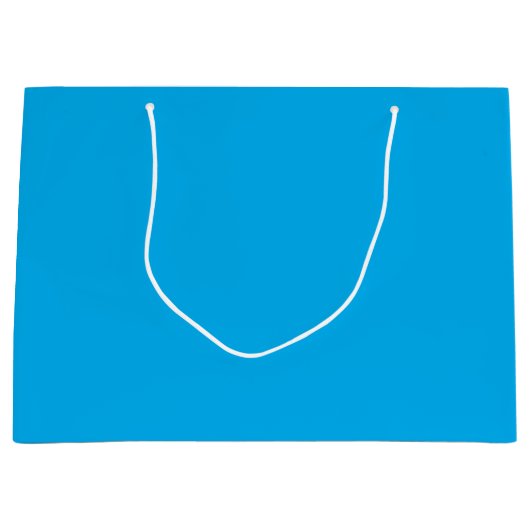 Grand Sac Cadeau Solid Cyan Blue Background | Summer Minimal Style (Devant)