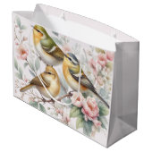 Grand Sac Cadeau Songbird Serenade Parmi Les Fleurs (Dos Angle)