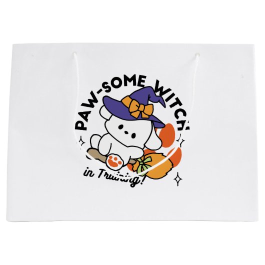 Grand Sac Cadeau Sorcière à mâcher en entraînement - Chien d'Hallow (Devant)