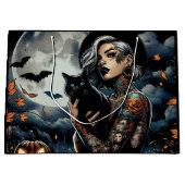 Grand Sac Cadeau Sorcière à thème Halloween Party (Devant)