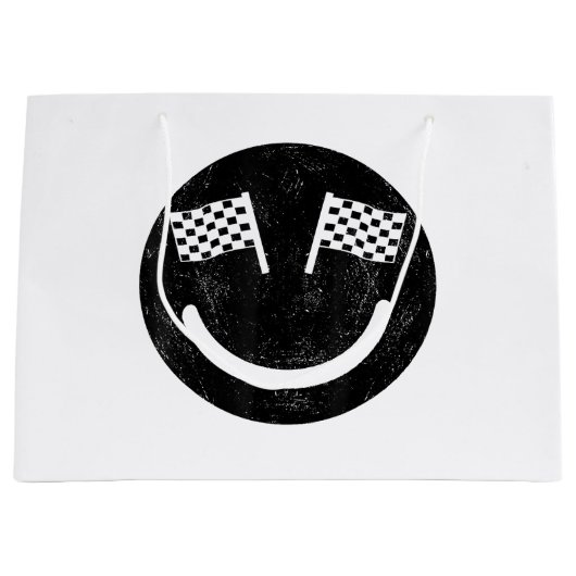 Grand Sac Cadeau Sourire de course pour les courses de voitures de  (Devant)