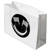 Grand Sac Cadeau Sourire de course pour les courses de voitures de  (Dos Angle)