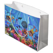 Grand Sac Cadeau Sous la mer (Dos Angle)