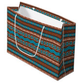 Grand Sac Cadeau Southwest Style Geometric Cameron Gorge Design (Devant Angle)