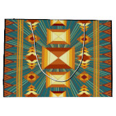 Grand Sac Cadeau Southwestern Golden Sun Rays Design indien (Dos)
