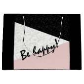 Grand Sac Cadeau Soyez heureux ! (Devant)