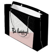 Grand Sac Cadeau Soyez heureux ! (Dos Angle)