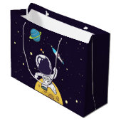 Grand Sac Cadeau Spaceman Explorant L'Espace (Devant Angle)