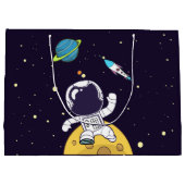 Grand Sac Cadeau Spaceman Explorant L'Espace (Dos)