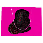 Grand Sac Cadeau Sparkly magical black rabbit for luck (Dos)