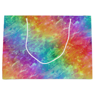 Grand Sac Cadeau spellcaster - vif arc-en-ciel prism ombre :