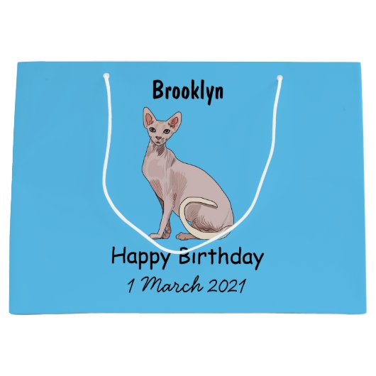 Grand Sac Cadeau Sphynx cat (Devant)