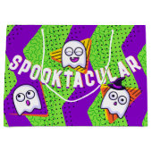 Grand Sac Cadeau Spooktacular Ghosts Green Party Bag (Devant)