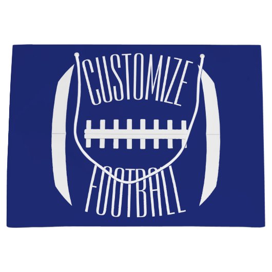Grand Sac Cadeau Sports Custom Team Name Football Player Party (Devant)