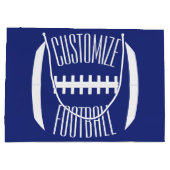Grand Sac Cadeau Sports Custom Team Name Football Player Party (Dos)