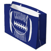 Grand Sac Cadeau Sports Custom Team Name Football Player Party (Dos Angle)