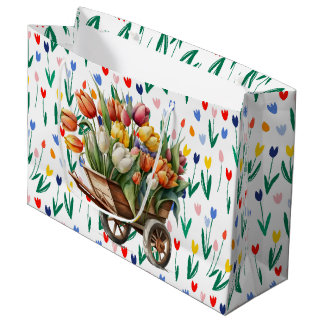 Grand Sac Cadeau Spring Tulips 