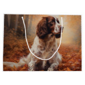 Grand Sac Cadeau Springer Spaniel à l'automne Feuilles automne Insp (Dos)