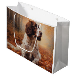 Grand Sac Cadeau Springer Spaniel à l'automne Feuilles automne Insp