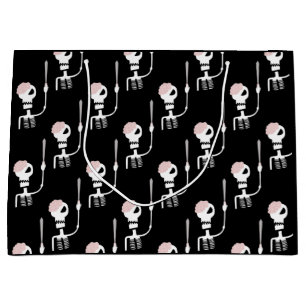 Grand Sac Cadeau Squelette d'Halloween avec épée