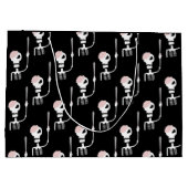 Grand Sac Cadeau Squelette d'Halloween avec épée (Dos)