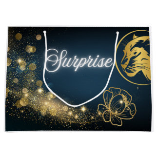 Grand Sac Cadeau Star de tir d'or surprise