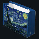 Grand Sac Cadeau Starry Night Vincent van Gogh Art Peinture<br><div class="desc">Vincent van Gogh (Néerlandais, 1853 - 1890) Starry Night, 1889, Huile sur toile Non encadré : 73 × 92 cm (28, 7 × 36, 2 po) Ce tableau représente la vue depuis la fenêtre est de la chambre d'asile de Van Gogh à Saint-Rémy-de-Provence, il ajoute un village aménagé. Il est...</div>
